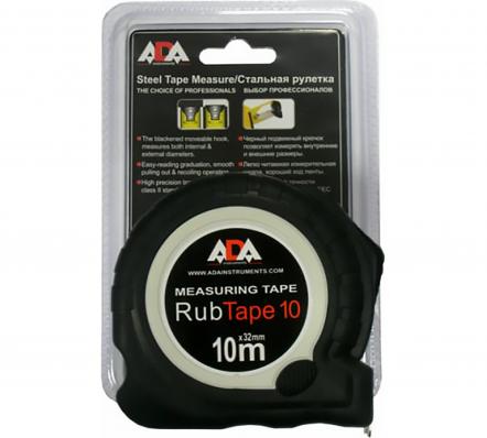 Рулетка ADA RubTape 10  с полимерным покрытием ленты 