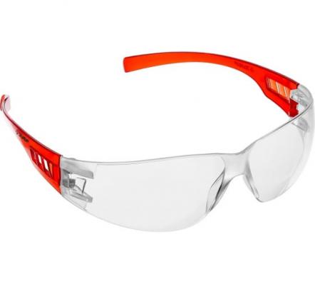 ЗУБР Мастер Прозрачные, очки защитные открытого типа, пластиковые дужки.