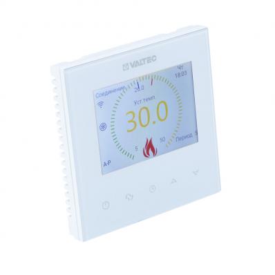 Комнатный WIFI-хронотермостат с цветным дисплеем для электрического теплого пола, белый