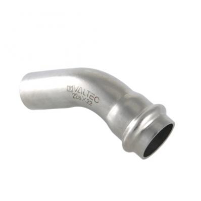 Угольник 45° вн.-нар. нерж. сталь76,1a x 76,1