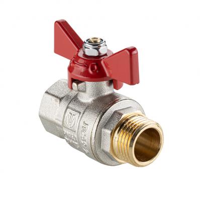 Кран шаровой BASE-ГОСТ полнопроходной с рукояткой-бабочкой вн.-нар. DN25, PN40, 1